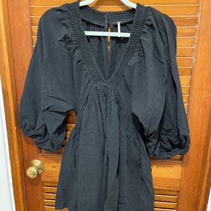 Free People Black High Low Dress